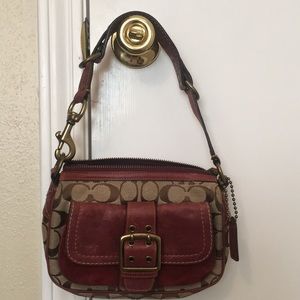 Coach tan Signature C small shoulder bag